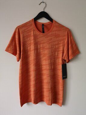 NWT LULULEMON SSWC/GOAP Coral Orange Metal Vent Breathe SS Top Shirt Men's XL